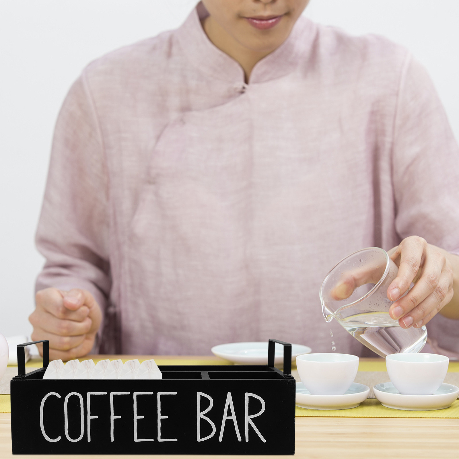 Wooden Tea Bag Organizer Multi - Coffee Tea Sugar ulasan dan harga