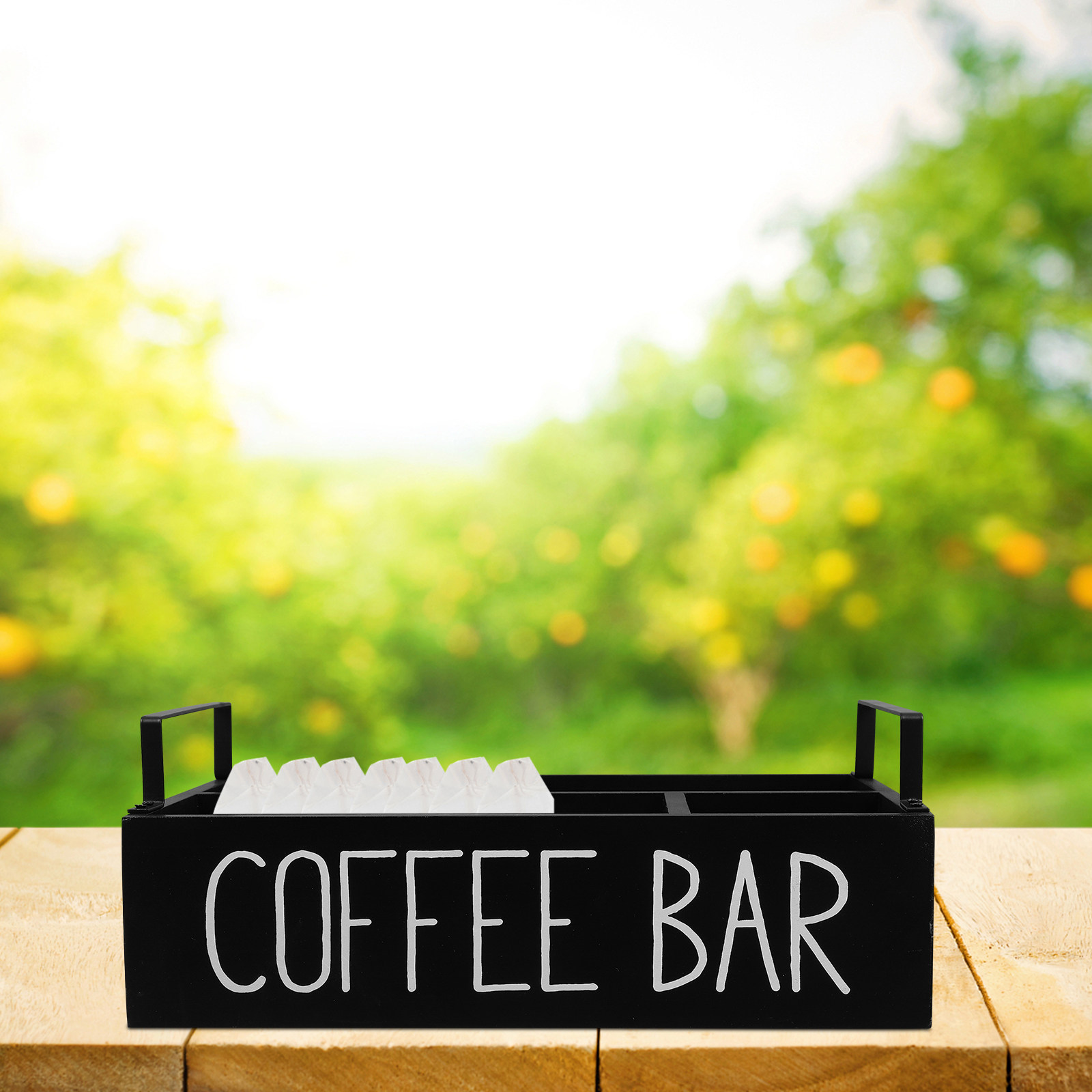 Wooden Tea Bag Organizer Multi - Coffee Tea Sugar ulasan dan harga