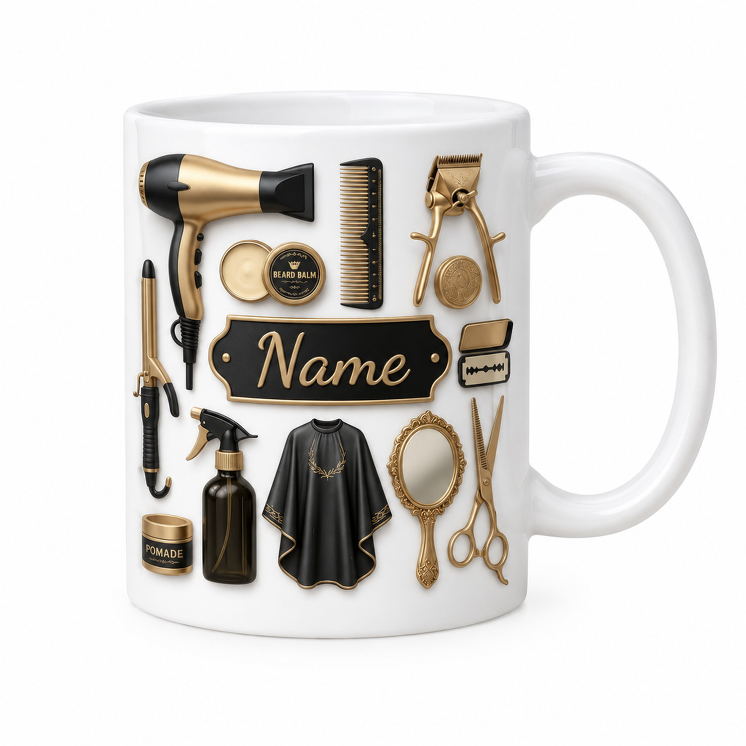 Custom Barber Coffee Mug 11oz  - Coffee Tea Name ulasan dan harga