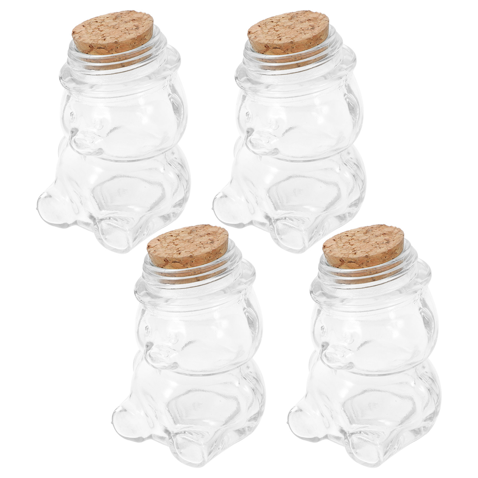4Pcs Transparent Glass Candy J - Coffee Tea Sugar ulasan dan harga