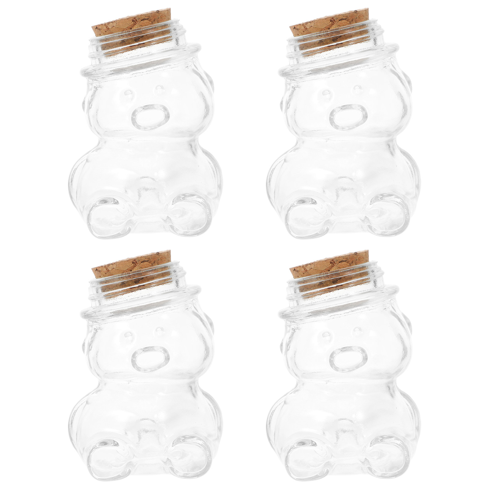 4Pcs Transparent Glass Candy J - Coffee Tea Sugar ulasan dan harga