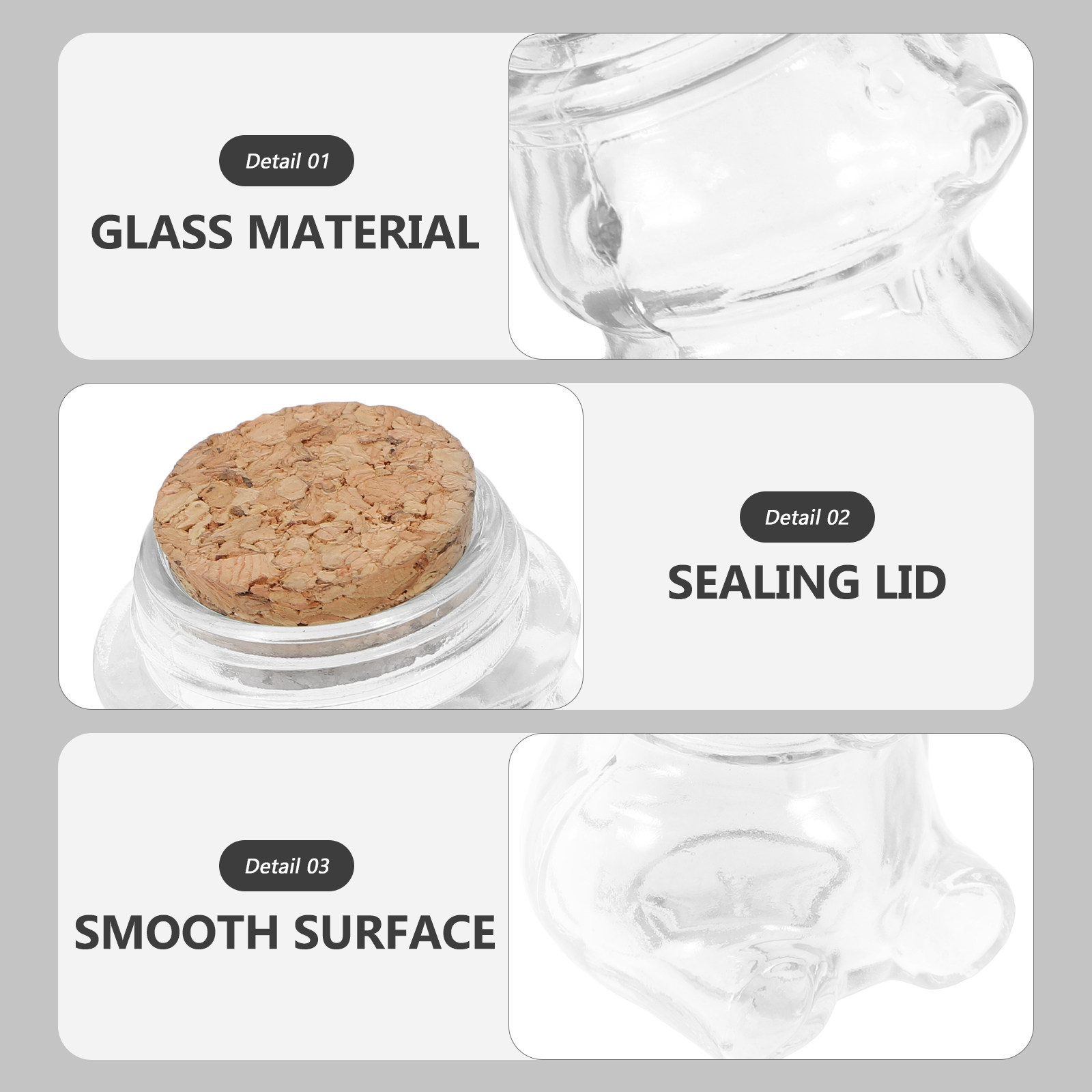 4Pcs Transparent Glass Candy J - Coffee Tea Sugar ulasan dan harga